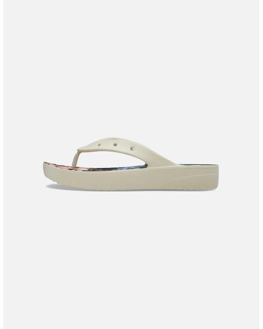 CROCSTM White Classic Summer Nostalgia Platform Flip Flops