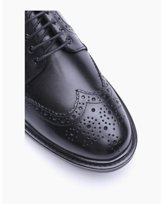 Base London Blue London Tanner Leather Brogues Shoes for men
