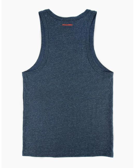 DSquared² Blue Back Logo Vest Top for men