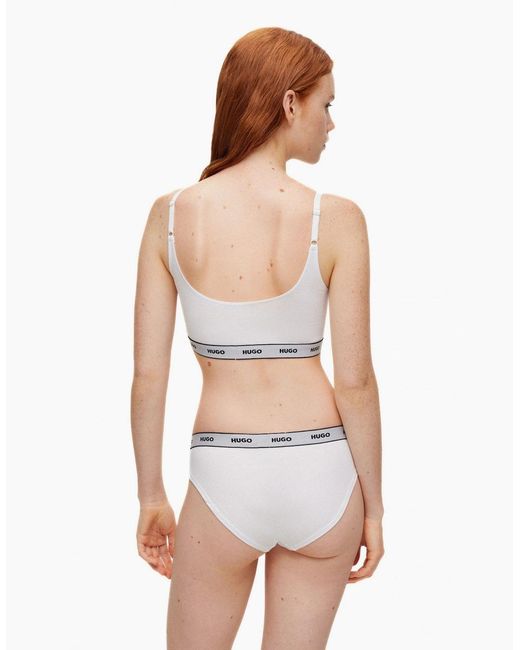 Boss White 2-Pack Classic Logo Bralettes