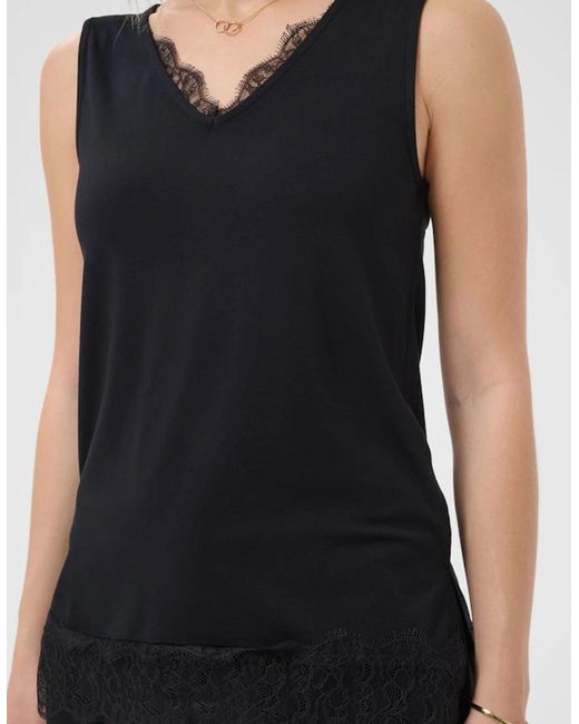 Cream Black Alvaia Jersey Top