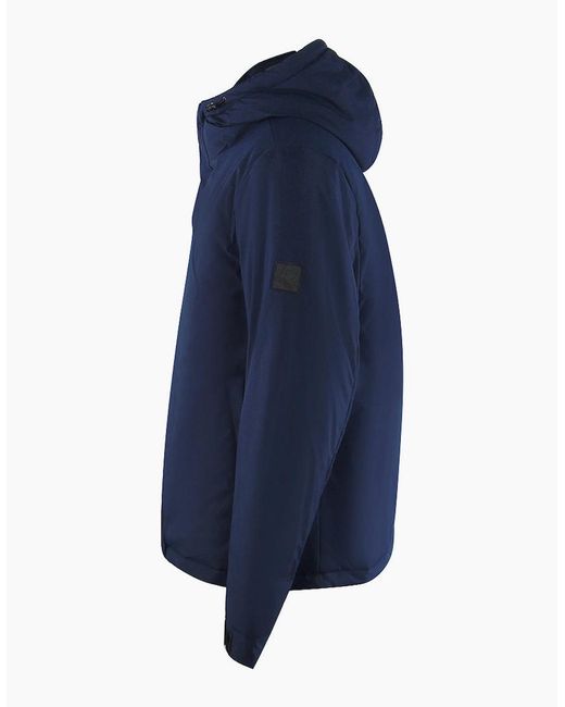 Iceberg Blue Ice Plain Hooded Jacket for men