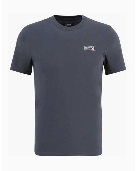 Barbour Blue Small Logo T-Shirt Gy13 Storm for men