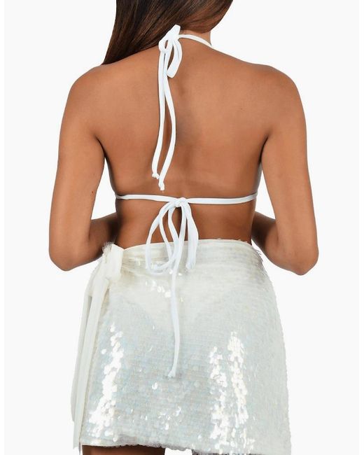Oceanus Blue Sienna Luxe Sequin Embroidery Sarong