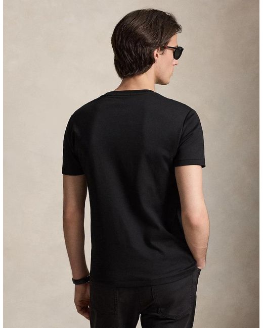 Polo Ralph Lauren Black Interlock Custom Slim T-Shirt 001 for men