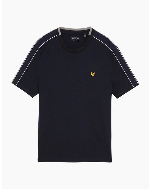 Lyle & Scott Blue Lyle & Scott Tape T-Shirt for men