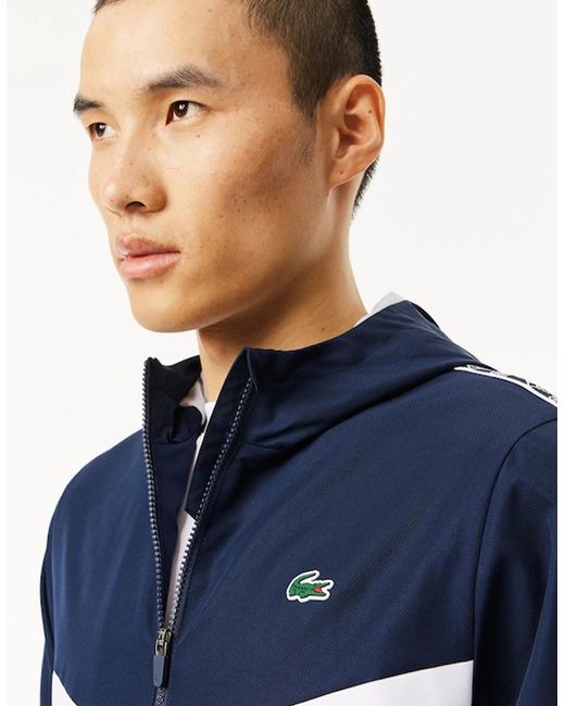 Lacoste Blue Tennis Monogram Track Jacket for men