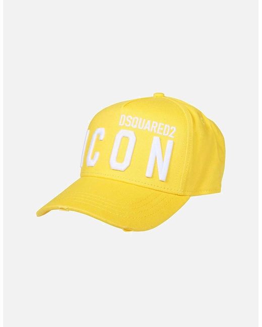 DSquared² Yellow Icon Baseball Cap for men