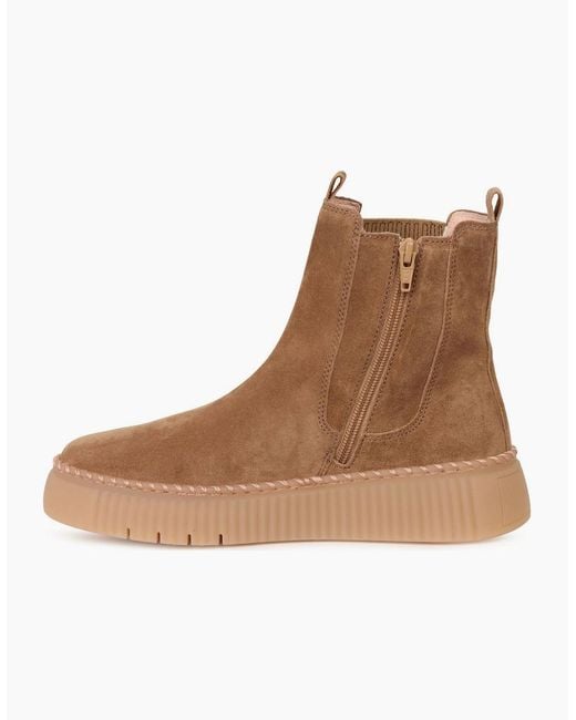 Gabor Brown Relaxed Chelsea Boots
