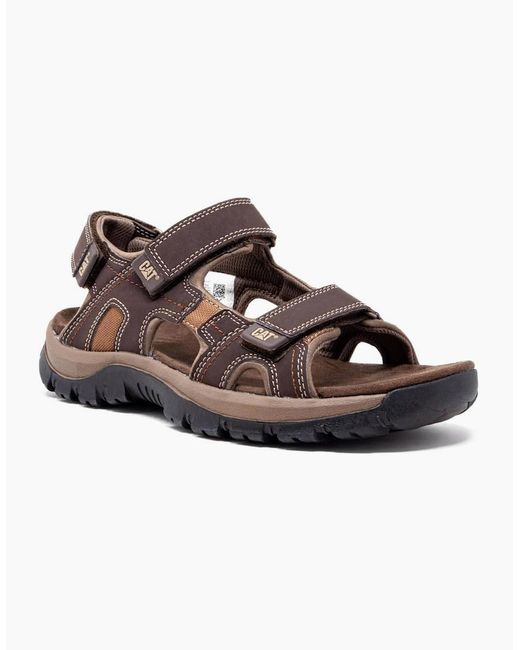 Caterpillar Brown Giles P716654 Dark Sandals for men