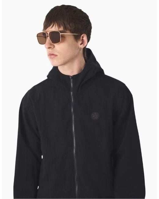 Pretty Green Black Feltham Hooded Jacket for men