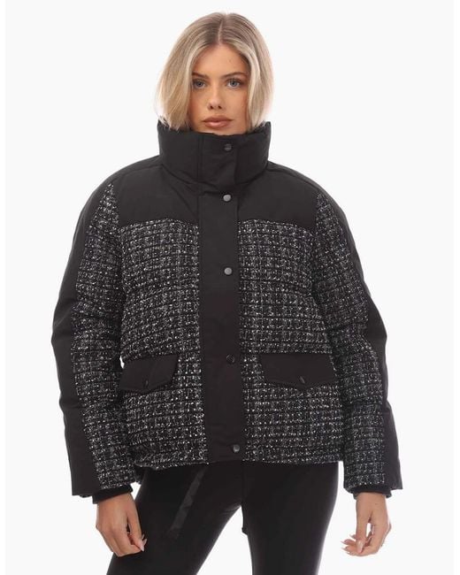 Gant Black Tweed Down Jacket