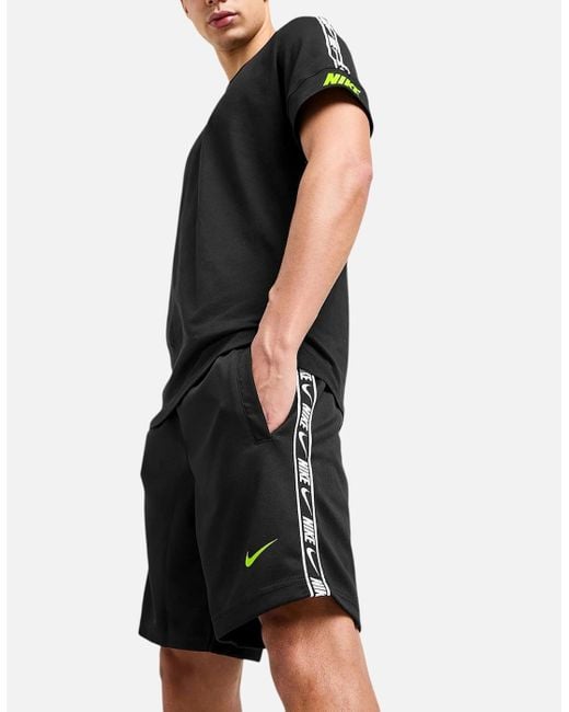 Nike Tracksuit T Shirts Tape Shorts Set Nsw Repeat Terry Shorts