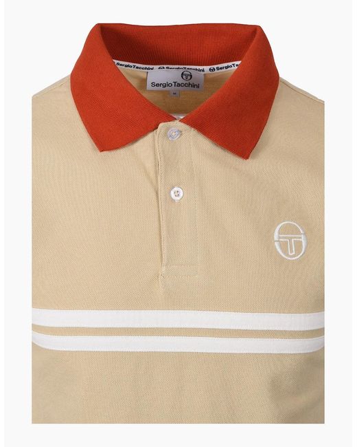Sergio Tacchini Natural Supermac Polo Shirt Mojave Desert/Rooibos Tea/Gardenia for men