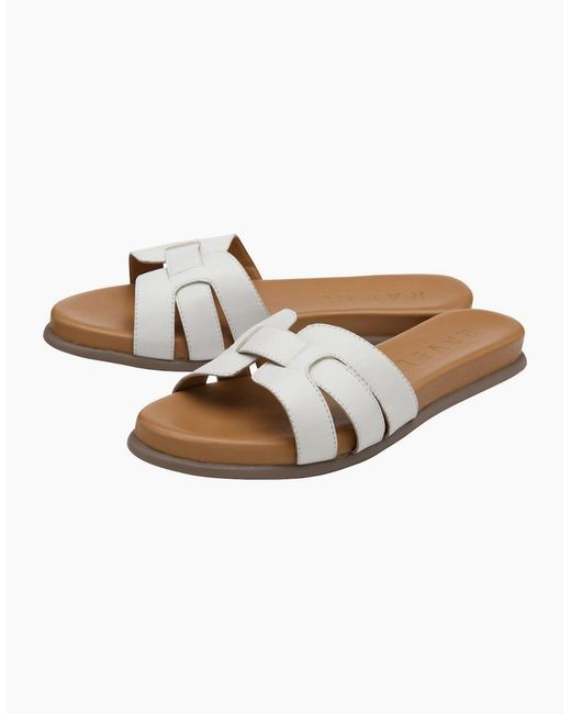 Ravel White Hazon Slider Sandals