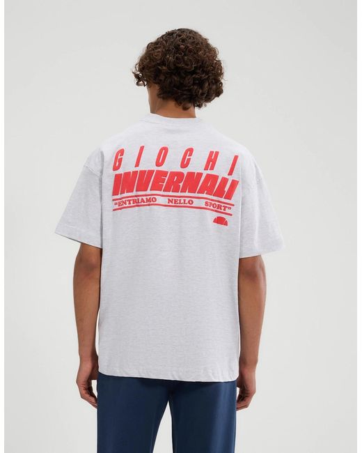 Ellesse White Entriamo Tee for men