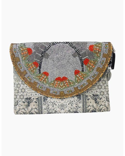 Inoa Gray Fashion Blanco La Neve 1814 Clutch Bag