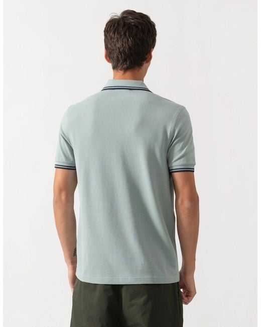 Fred Perry Green Twin Tipped Signature Polo Shirt for men