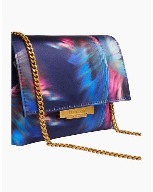 Ted Baker Blue Libbea Feather Print Crossbody Bag
