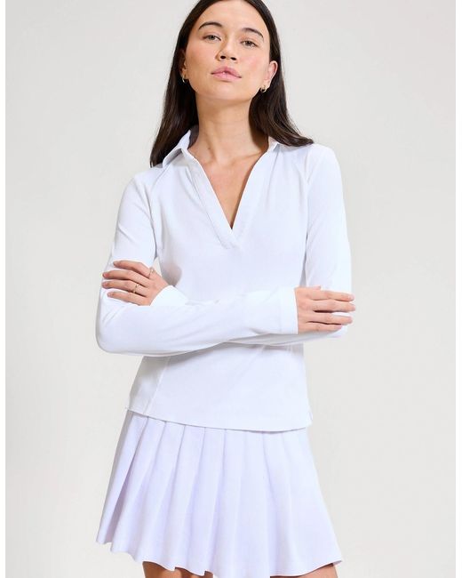 Ellesse White Jeorg Ls Fitted Polo Shirt