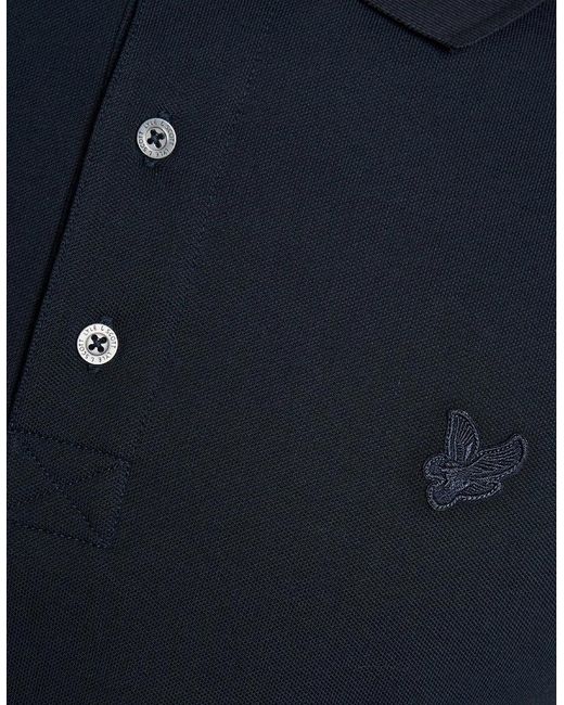 Lyle & Scott Blue Superfine Cotton Polo Shirt for men