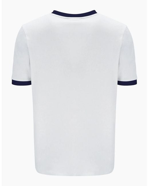 Fila White Marconi Essential Ringer T-Shirt for men