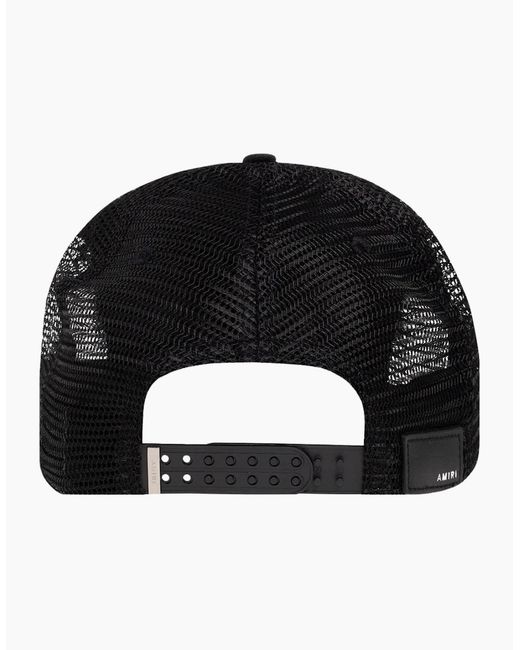 Amiri Black Three Star Trucker Hat Lime for men