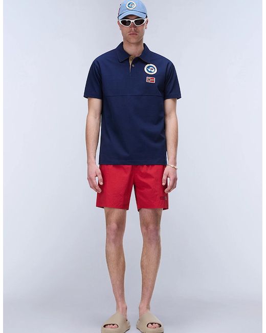 Napapijri Red Box Logo Swimming Shorts for men
