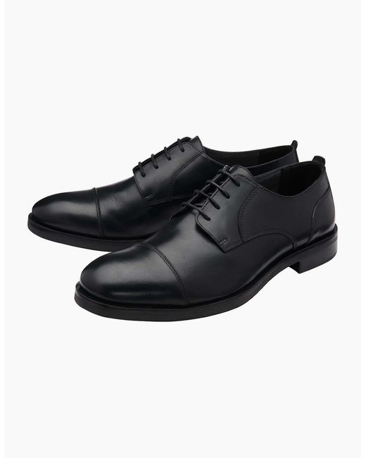 Frank Wright Black Keetley Derby Shoes for men