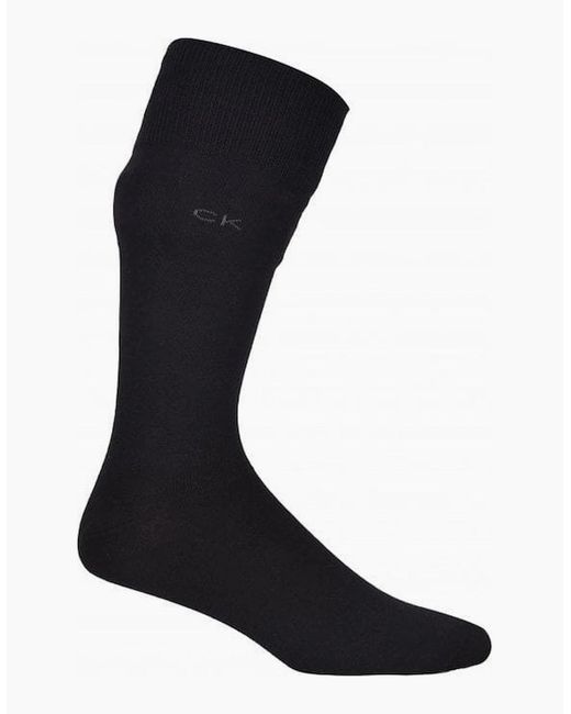 Calvin Klein Black 2-Pack Premium Combed Cotton Socks for men