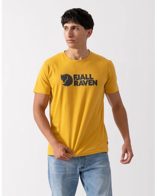 Fjallraven Yellow Logo T-Shirt for men