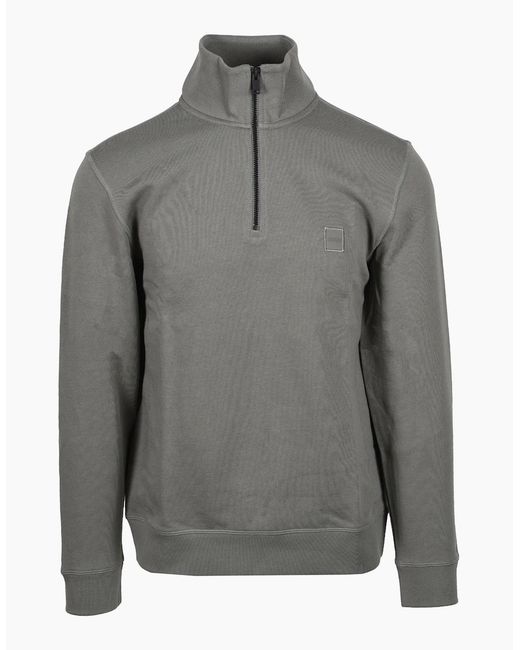 Boss Gray Boss Zetrust Sweatshirt Open for men