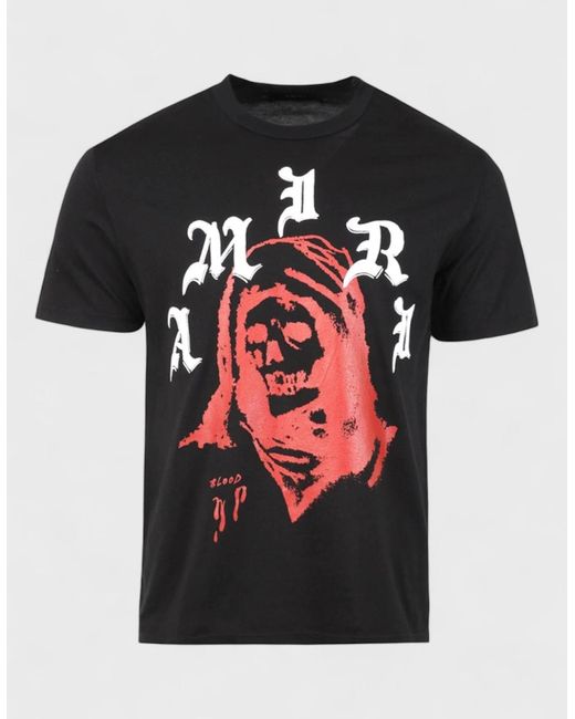 Amiri Black Wes Lang Solar Kings T-Shirts for men