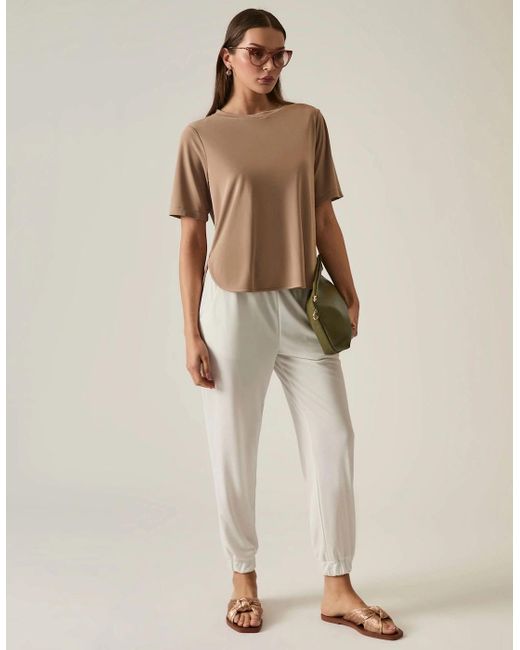 James Lakeland Natural Jersey Camel T-Shirt