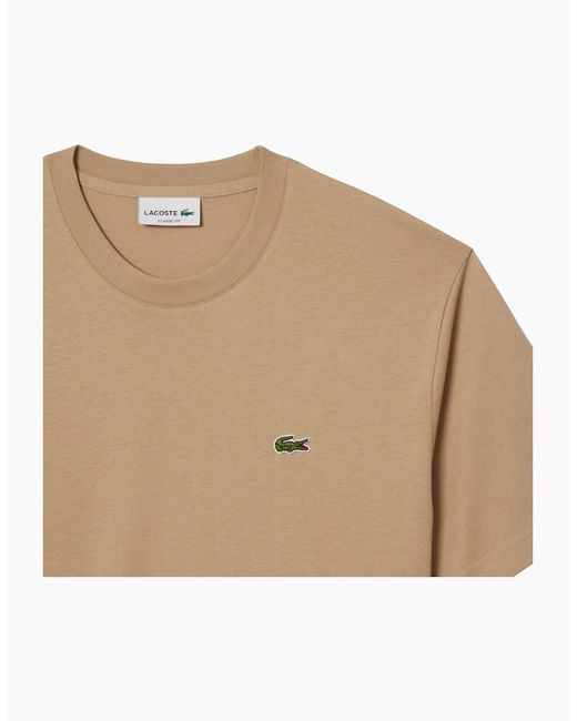 Lacoste Natural Th7318 Classic Fit Cotton T-Shirt for men