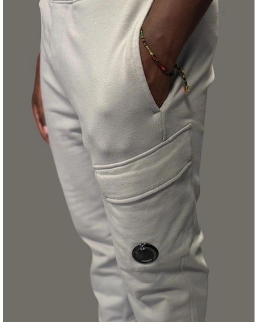 C P Company Black Lens Pocket Fleece Sweat Jogger for men