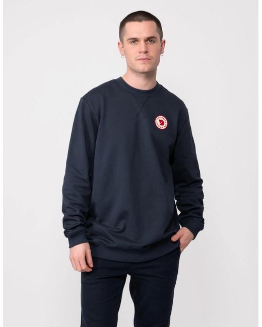 Fjallraven Blue 1960 Logo Badge Sweatshirt for men