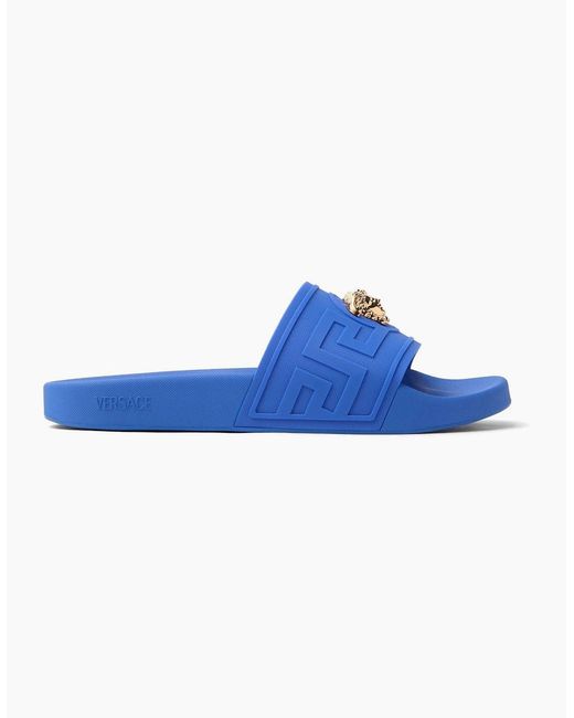 Versace Blue Medusa Sliders for men