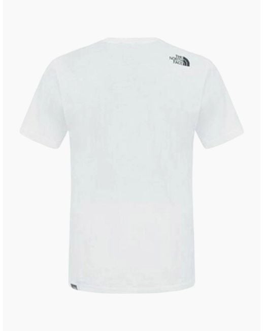 The North Face White T-Shirt Logo Short Sleeved Tee Cotton Crew Top for men