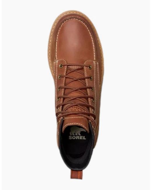 Sorel Brown Slabtown 62 Moc Wp Boots Rustic/Ceramic for men