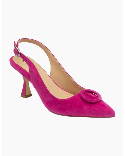 Lotus Pink Delfina Slingback Court Shoes