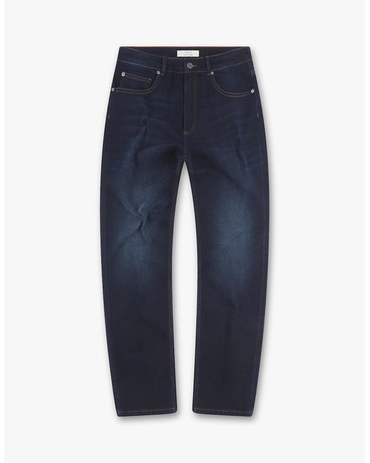 Vingt Quatre Denim Blue Vingt Quatre Straight Fit Rinse Jeans