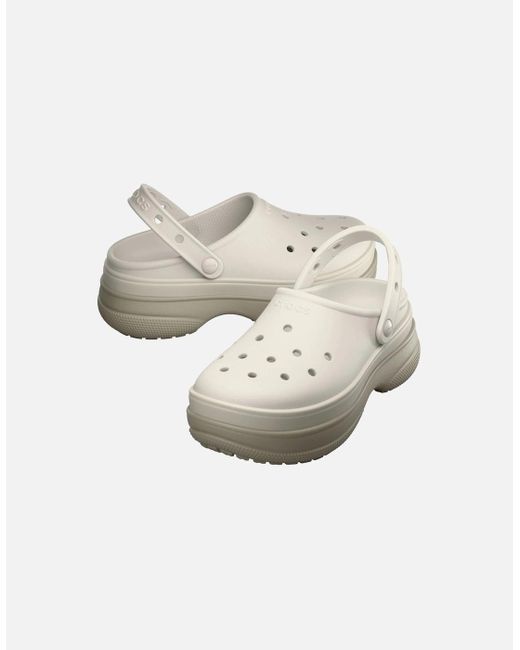 CROCSTM White Classic Stacked Clogs