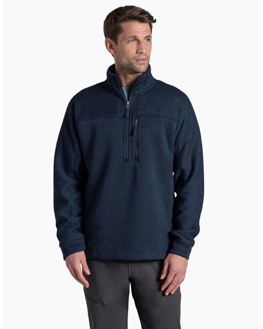 Craghoppers Blue Torney Iii Knitlook Half Zip Fleece for men