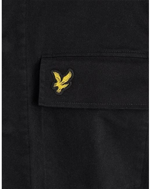 Lyle & Scott Black Lightweight Washed Overshirt for men
