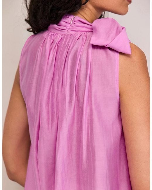 Ro&zo Pink Bow Detail Sleeveless Blouse