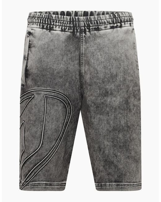 DIESEL Gray D Enny S Track Denim Shorts for men