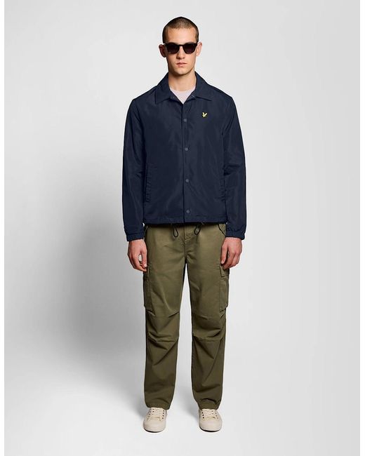 Lyle & Scott Blue Lightweight Coach Jacket for men