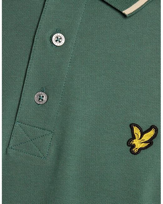 Lyle & Scott Green Tipped Polo Shirt for men