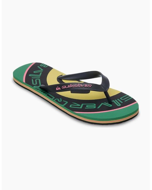 Quiksilver Green Molokai Screen Flip Flops for men